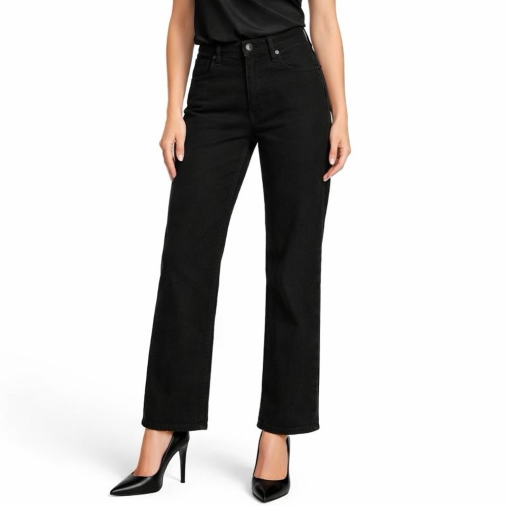 Rag & Bone Black The Shannon Relaxed Full Straight High Rise Jeans Size 27 (4)